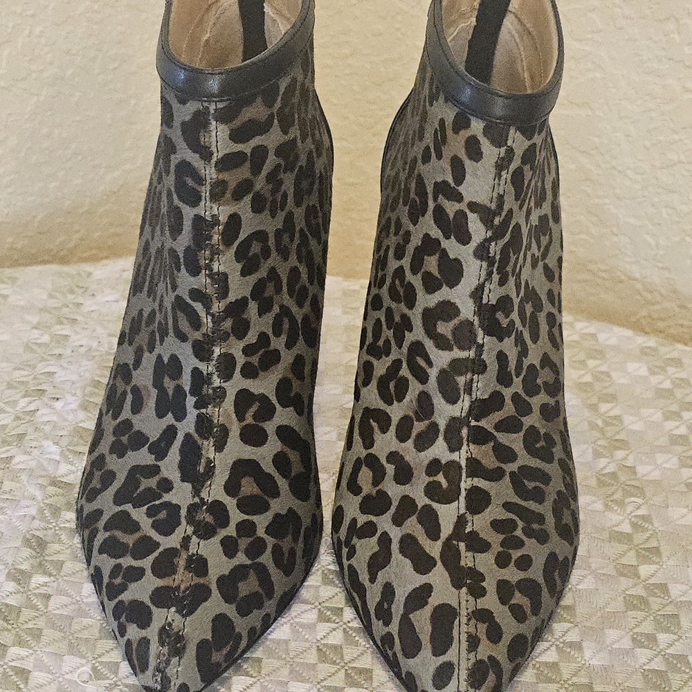 Adrienne Vittadini Animal Print Ankle Boots